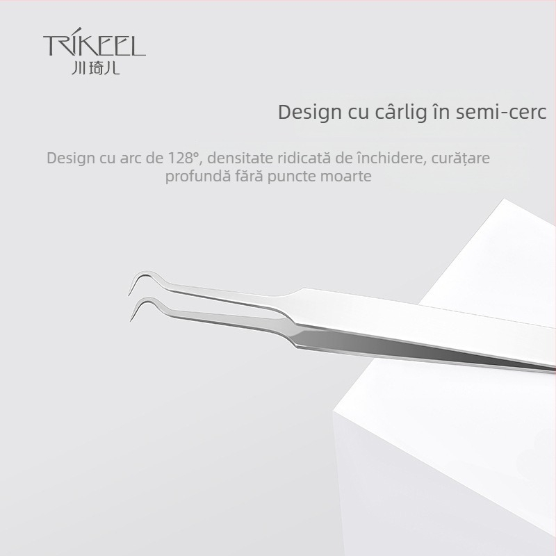 Unealtă de extracție a comedoanelor din oțel inoxidabil – ultra-fină pentru salon, pensetă și ac de acnee de la Trikeel/Sichuan Qier
