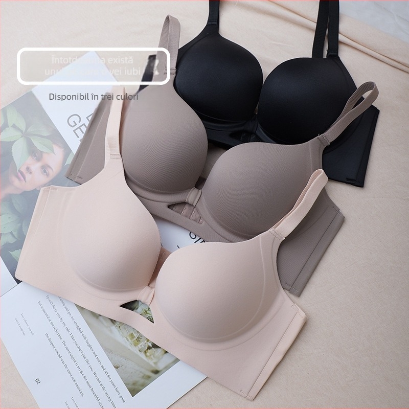 Nothing sutien pentru femei, cupă 3/4, fără arc, push-up, fără cusături vizibile, închidere spate cu patru cârlige, material nylon cu căptușeală 80–90%, bretele fixe duble, primăvara 2025