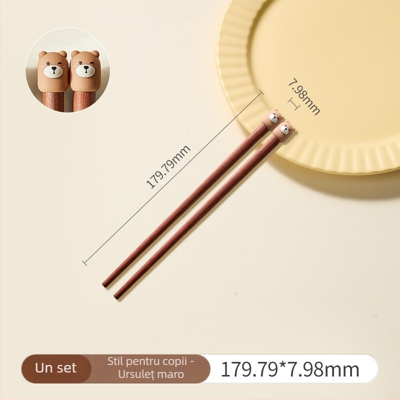 Bețișoare de bucătărie cu model cartoon, stil drăguț, material lemn de santal + PVC, cu logo, personalizabile