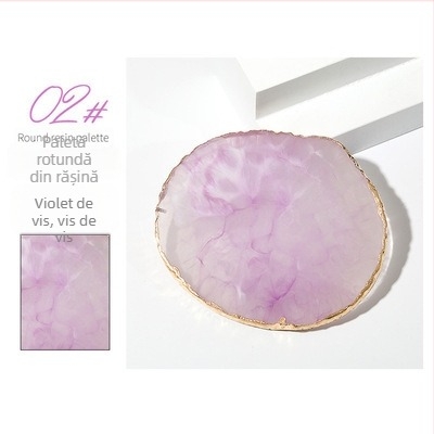 Paletă pentru unghii cu pietre cristal agate și bucăți rotunde din scoici, versiune de prezentare, model marmorat; Brand: Wanjia Embroidery; Origine: Guangzhou; Import: Nu; Etichetă privată licențiată: Nu