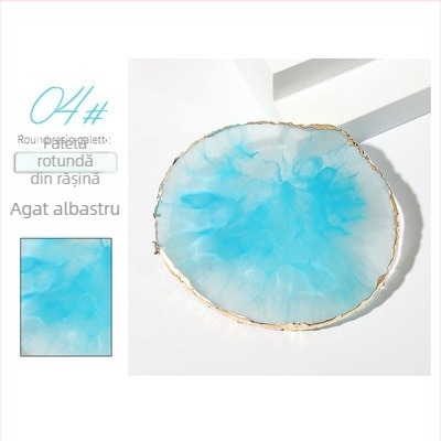 Paletă pentru unghii cu pietre cristal agate și bucăți rotunde din scoici, versiune de prezentare, model marmorat; Brand: Wanjia Embroidery; Origine: Guangzhou; Import: Nu; Etichetă privată licențiată: Nu