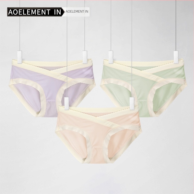 Lenjerie intimă pentru femei însărcinate, talie joasă, material viscoză, căptușeală în zona crotch 100% bumbac, respirabilă, pentru toate anotimpurile (viscoză 90–95%)