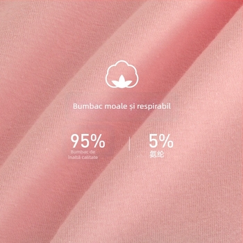 Chiloți de damă din bumbac, talie medie, căptușeală 100% bumbac în zona cracelor, uni, potriviți pentru toate anotimpurile