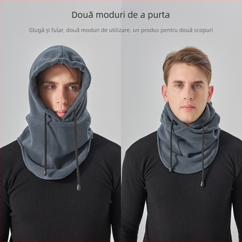 Mască pentru ciclism, polar fleece și spandex, rezistentă la vânt și caldă, cu înaltă elasticitate, protecție completă a feței, pentru schi și drumeții.