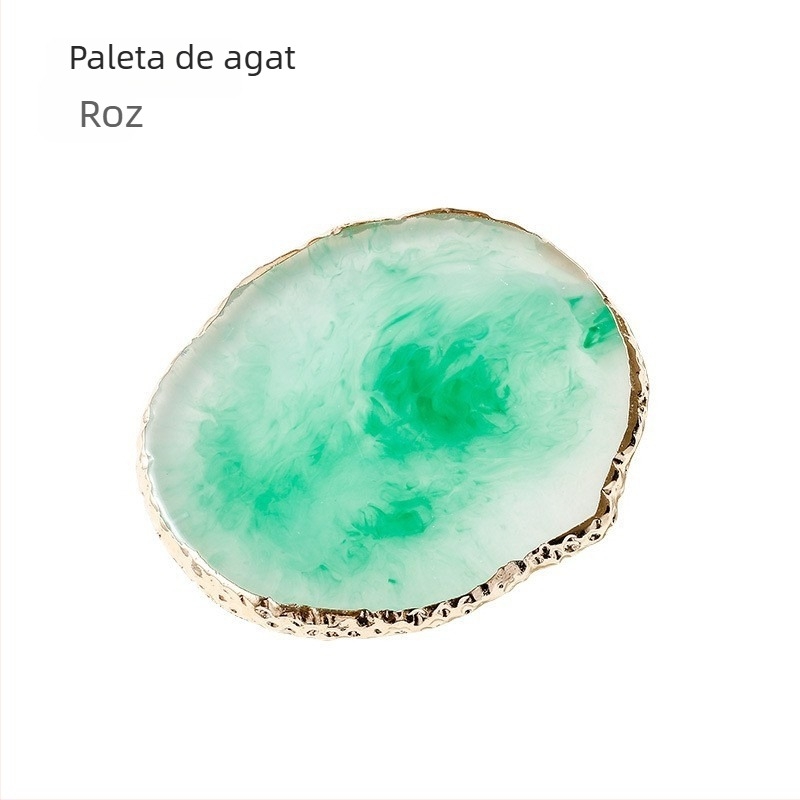 Panou de afișaj pentru unghii finisate - Pad cu agată, pictură color, model Marmură cristal, 1 bucată, Material: Altul