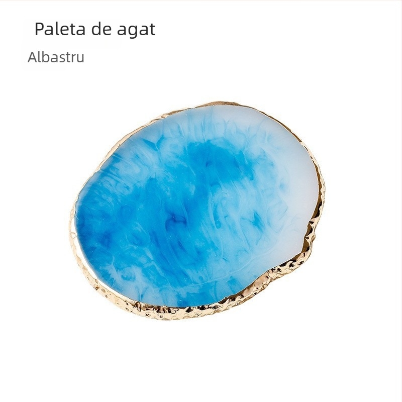 Panou de afișaj pentru unghii finisate - Pad cu agată, pictură color, model Marmură cristal, 1 bucată, Material: Altul