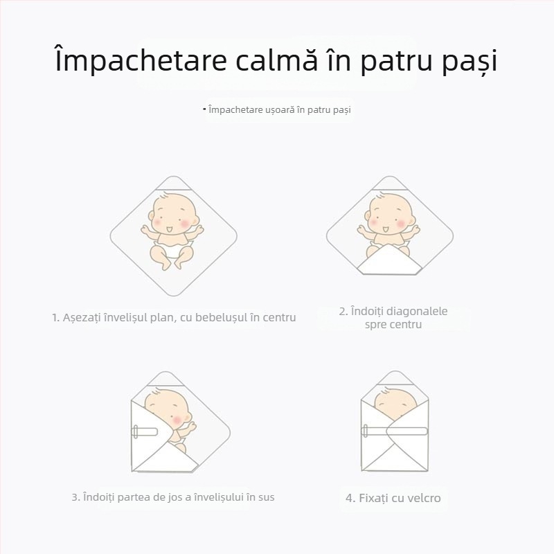 Cuvertură de înfășat pentru bebeluși, material din bumbac peste 95%, umplutură din bumbac, model cu desene animate, pentru sugari, potrivită toamna și iarna