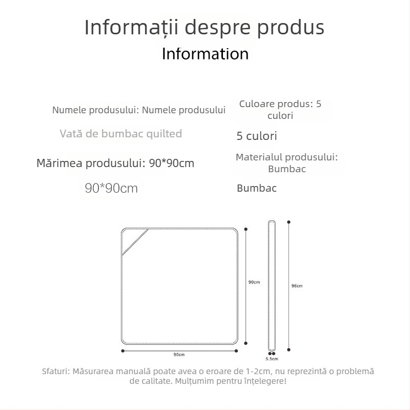 Cuvertură de înfășat pentru bebeluși, material din bumbac peste 95%, umplutură din bumbac, model cu desene animate, pentru sugari, potrivită toamna și iarna