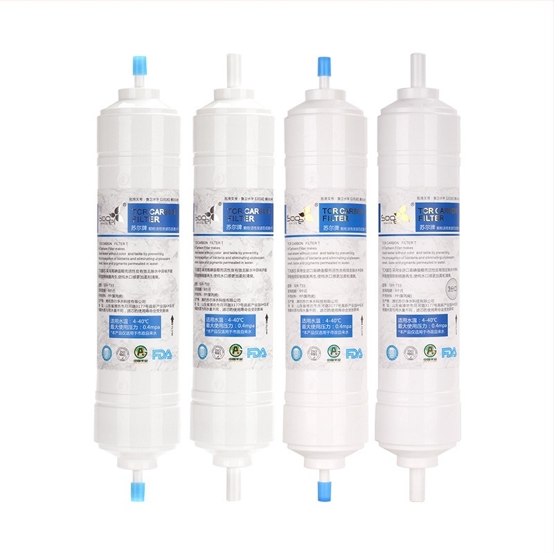 Element filtrare Sauer Small T33 pentru purificatorul de apă, cărbune activ din coajă de nucă de cocos, cartuș de 8 inch, elimină sedimentul și îmbunătățește gustul