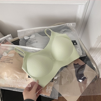  Sutien fără arc metalic, fără cusături, stil vestă, lavabil la mașină, bretele fixe duble, suport lateral confortabil