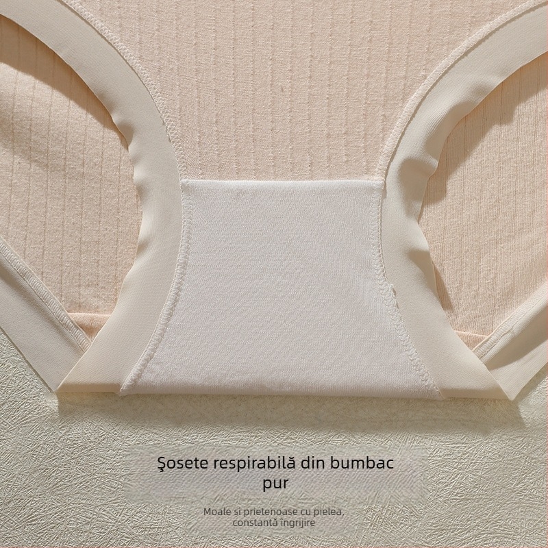 Chiloți de maternitate din bumbac, talie înaltă, antibacterian, gusset extensibil, susținere a burții