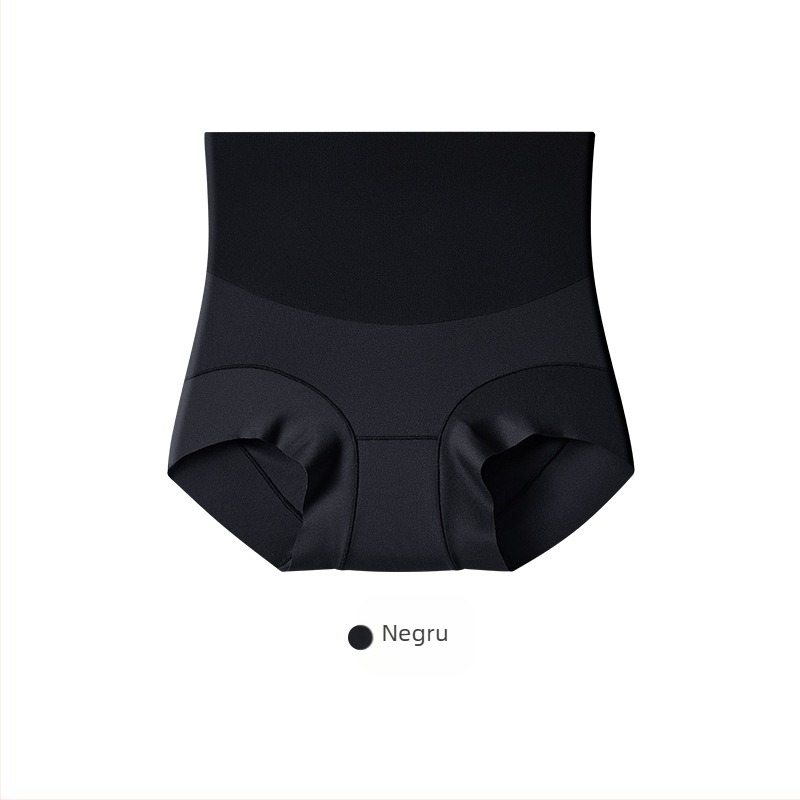 Lenjerie intimă feminină fără cusături, talie înaltă pentru controlul abdomenului, material principal nylon, căptușeală de 100% bumbac la zona inghinală, respirabilă și antibacteriană