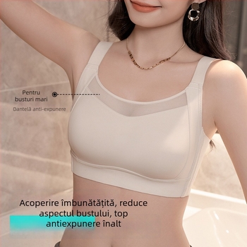 BH bandeau pentru femei, fără cusătură, cu susținere laterală, reglabil și personalizabil, cupă completă, cu formare subțire