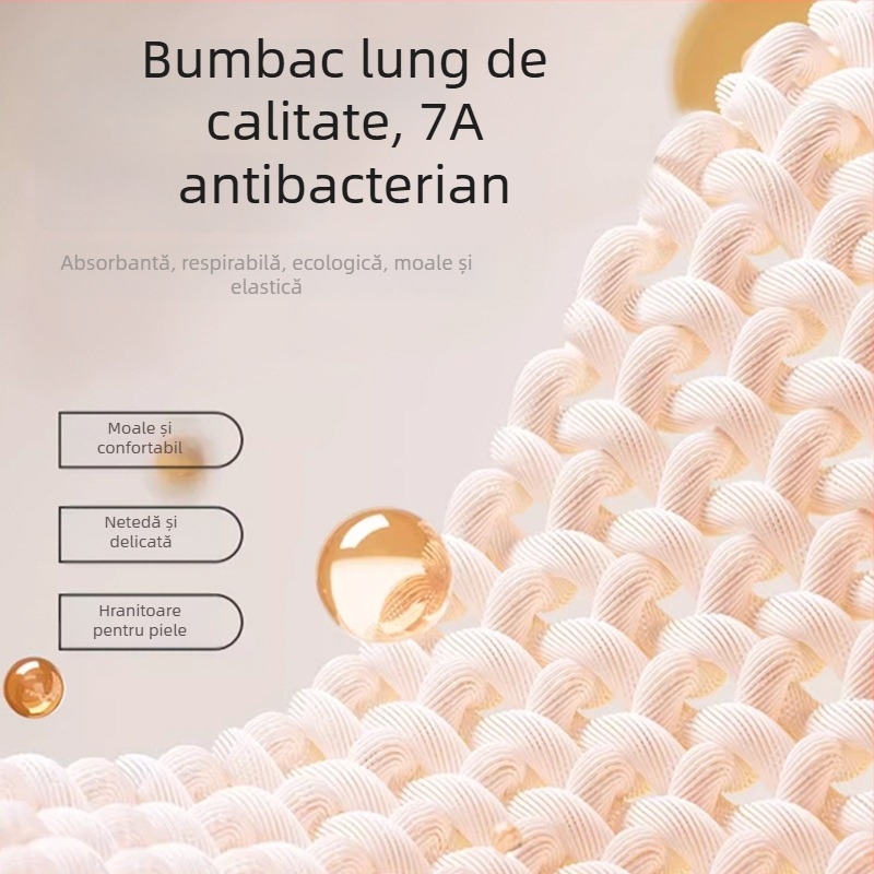 Lenjerie de maternitate cu talie înaltă, susținere pentru abdomen, din bumbac, Jacquard antibacterian