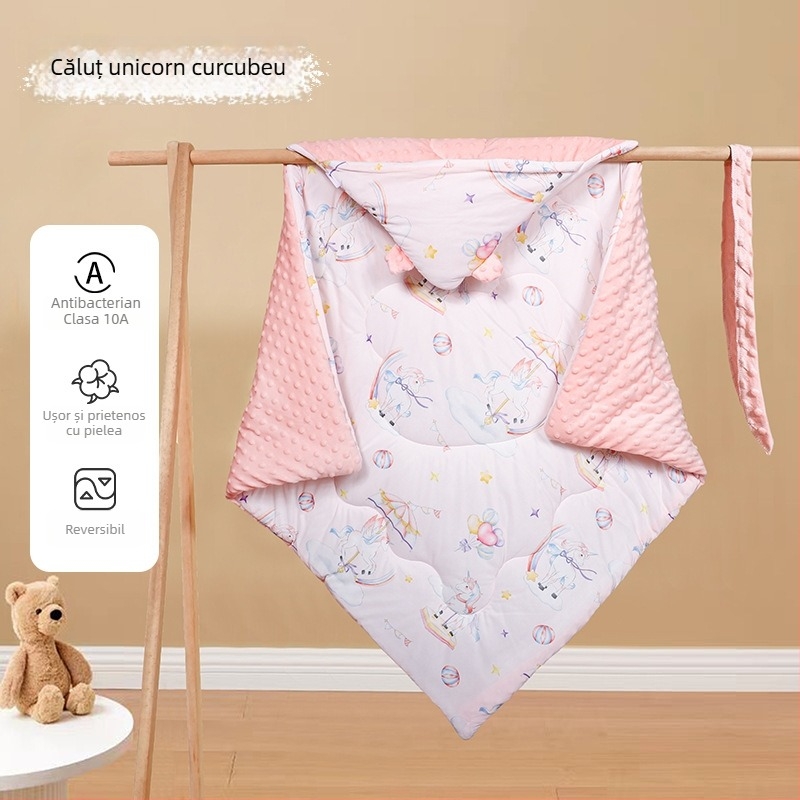 Pătură de înfășat pentru nou-născuți, groasă și anti-vânt, greutate 0,55–1,0 kg, pentru primăvară și toamnă