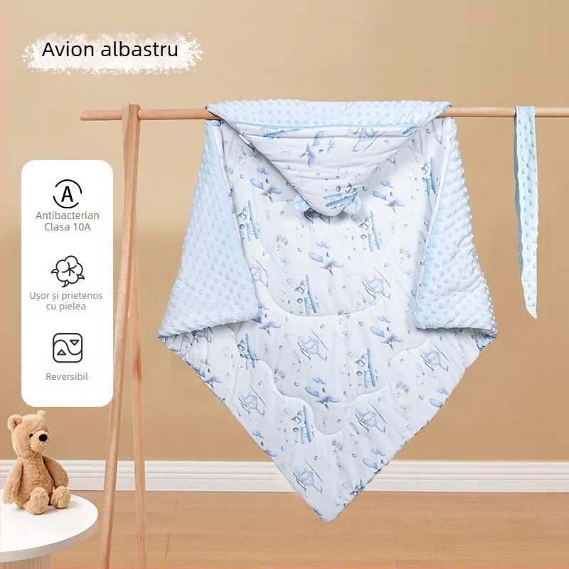 Pătură de înfășat pentru nou-născuți, groasă și anti-vânt, greutate 0,55–1,0 kg, pentru primăvară și toamnă