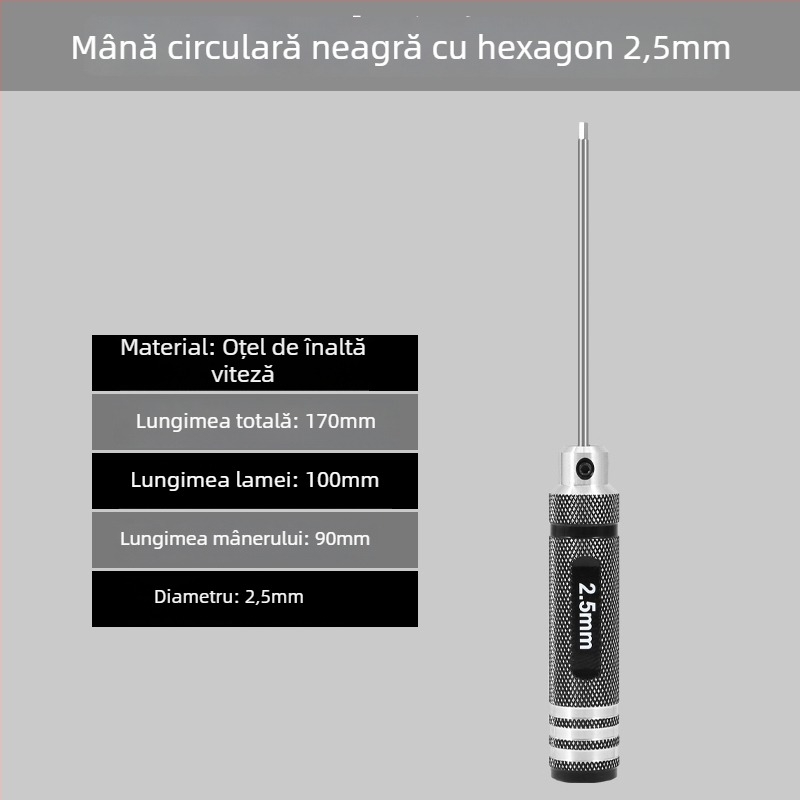 Set șurubelnițe hexagonale pentru modele de avion 1.27/1.3/1.5/2.5 mm, cu 6 laturi