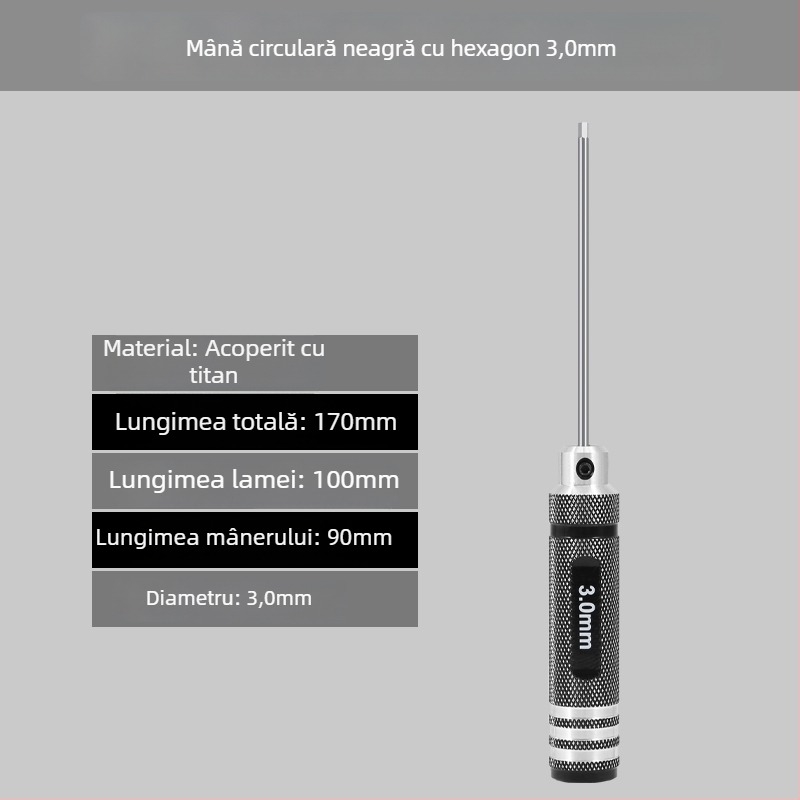 Set șurubelnițe hexagonale pentru modele de avion 1.27/1.3/1.5/2.5 mm, cu 6 laturi
