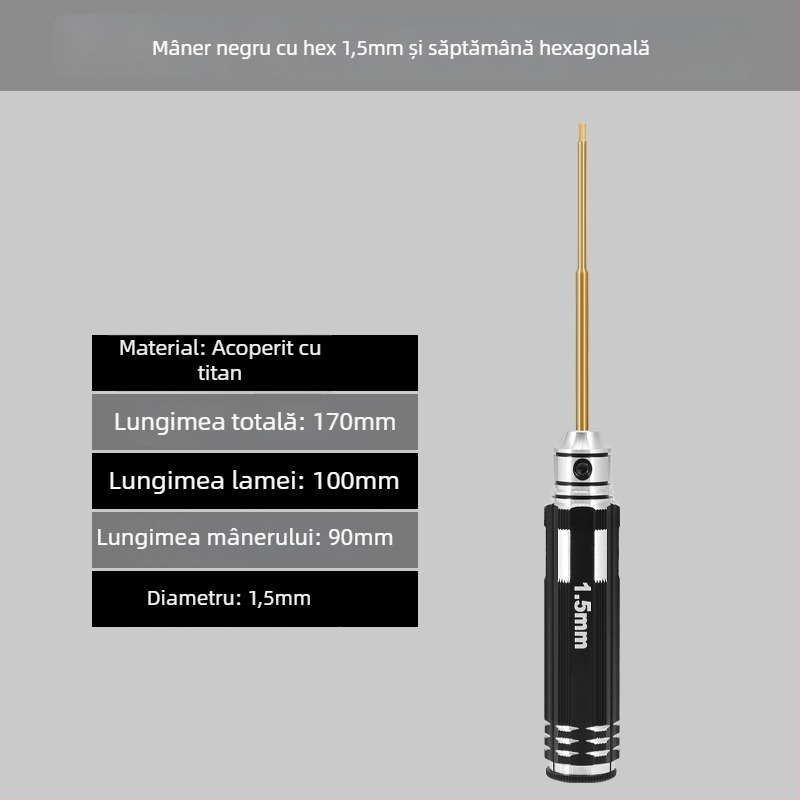 Set șurubelnițe hexagonale pentru modele de avion 1.27/1.3/1.5/2.5 mm, cu 6 laturi