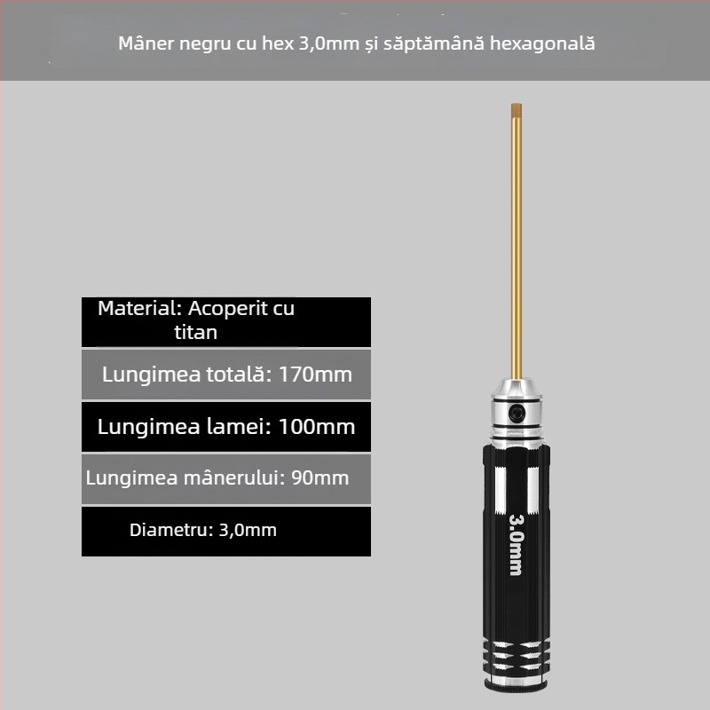 Set șurubelnițe hexagonale pentru modele de avion 1.27/1.3/1.5/2.5 mm, cu 6 laturi