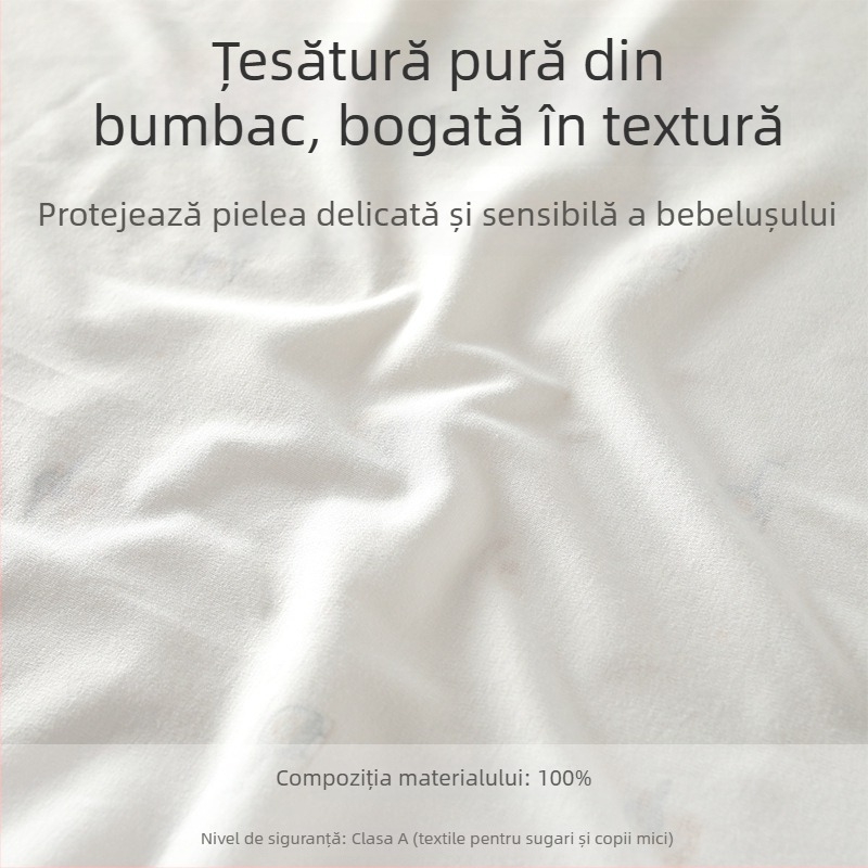 Înveliș de bebeluș din bumbac, patru anotimpuri, cu motif animale desene animate, potrivit pentru sugari și copii mici (1–3 ani)
