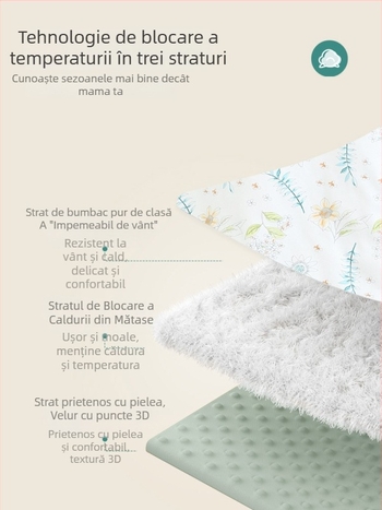 Mywander pătură de aruncat pentru nou-născuți și copii mici, 95% bumbac, model desen animat, toate anotimpurile, vârsta 1–3 ani