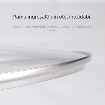 Capac de gătit din sticlă securizată, capac universal pentru wok și tigaie, stil minimalist modern
