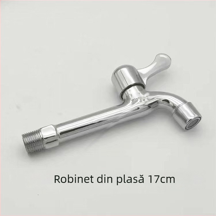 Robinet pentru mașină de spălat, aliaj de zinc, doar apă rece, deschidere rapidă, diametru intrare/ieșire 15 mm