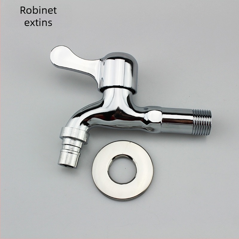 Robinet pentru mașină de spălat, aliaj de zinc, doar apă rece, deschidere rapidă, diametru intrare/ieșire 15 mm