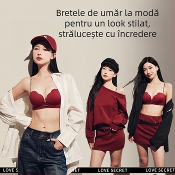 Sutien Push-Up fără sârmă, fără cusături, pentru sâni mici; cupe 3/4, cupe turnate – vârf subțire, bază groasă; bretele fixe duble, închidere spate cu trei rânduri