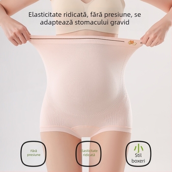 Lenjerie maternitate cu talie înaltă, fără cusături, material principal: nylon, căptușeală în zona crotch: bumbac