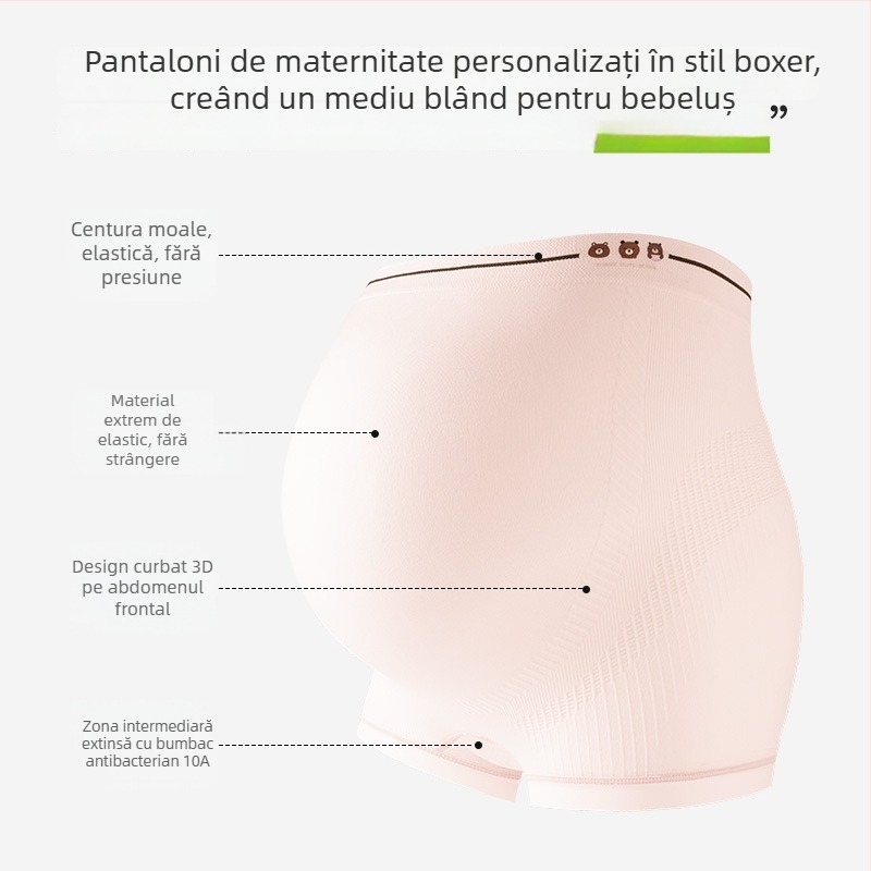 Lenjerie maternitate cu talie înaltă, fără cusături, material principal: nylon, căptușeală în zona crotch: bumbac