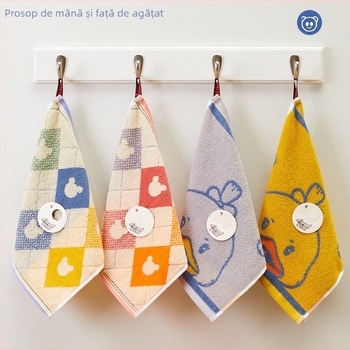 Prosop mic pentru față pentru copii, din bumbac 100%, moale și absorbant, 28 g, 32 fire, prosop pătrat, personalizare cu logo disponibilă.