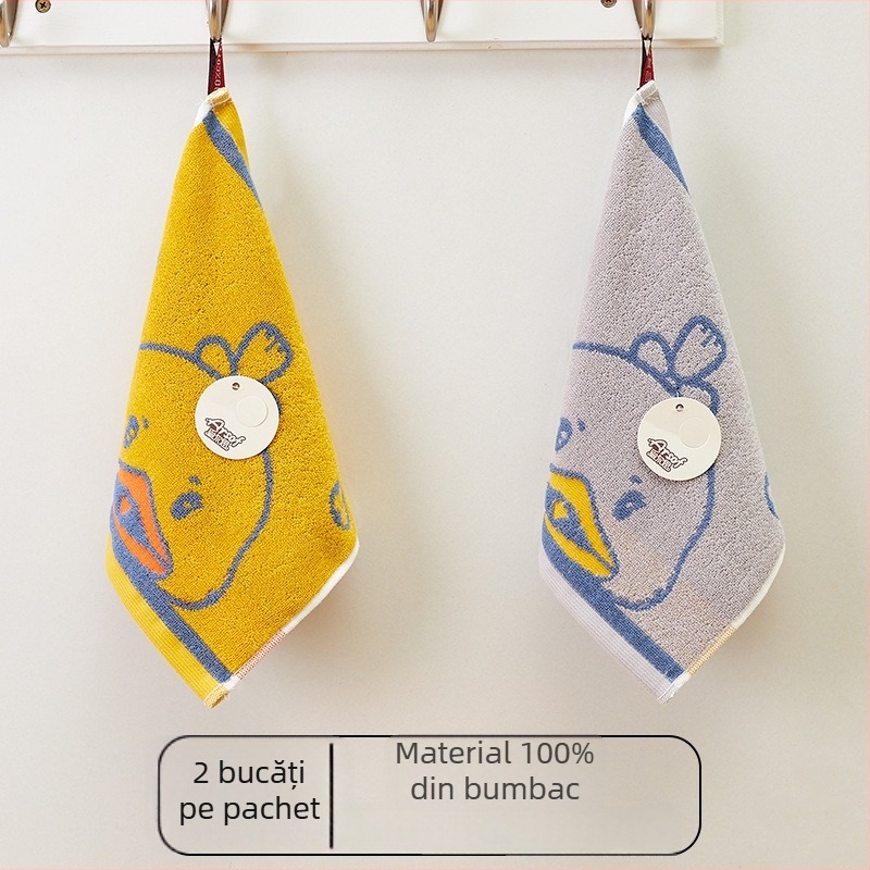 Prosop mic pentru față pentru copii, din bumbac 100%, moale și absorbant, 28 g, 32 fire, prosop pătrat, personalizare cu logo disponibilă.