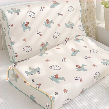 Husă de pernă pentru copii din latex | formă dreptunghiulară, latex natural 90%+, țesătură de bumbac