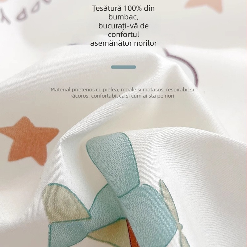 Husă de pernă pentru copii din latex | formă dreptunghiulară, latex natural 90%+, țesătură de bumbac