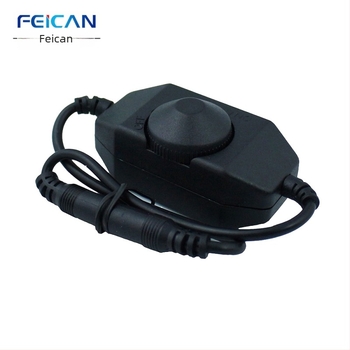 Dimmer LED pentru dulap cu întrerupător rotativ manual, reglaj continuu 0–100%, DC 5V/12–24V, linie de ieșire DC