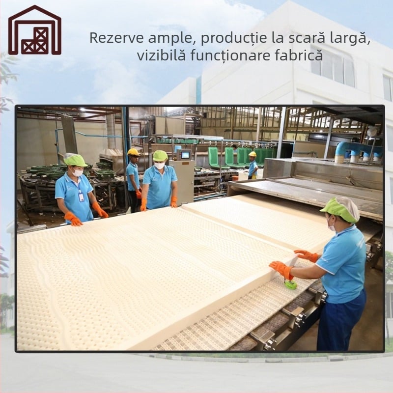 Perne de latex pentru adulți, formă unduită, înălțimea nucleului sub 5 cm, țesătură tricotată a nucleului, latex natural 90%+