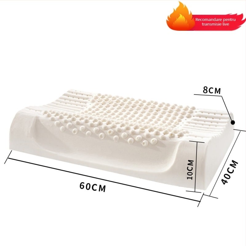 Perne de latex pentru adulți, formă unduită, înălțimea nucleului sub 5 cm, țesătură tricotată a nucleului, latex natural 90%+