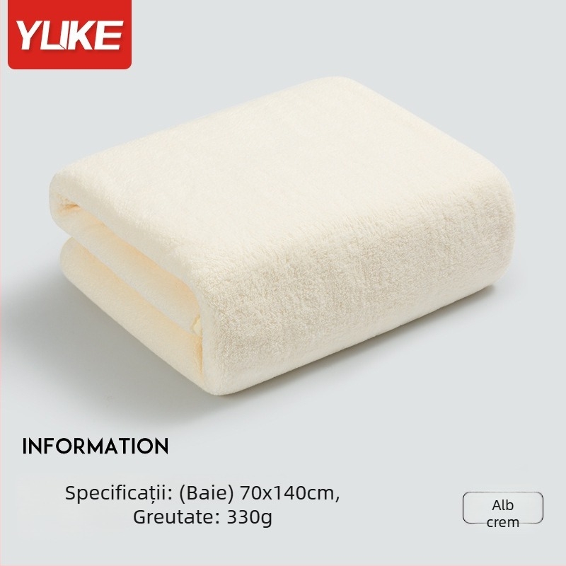 Prosop de baie pentru bebeluși Yuke, 80% fibre de poliester + 20% nailon, 400–500 g, țesătură simplă