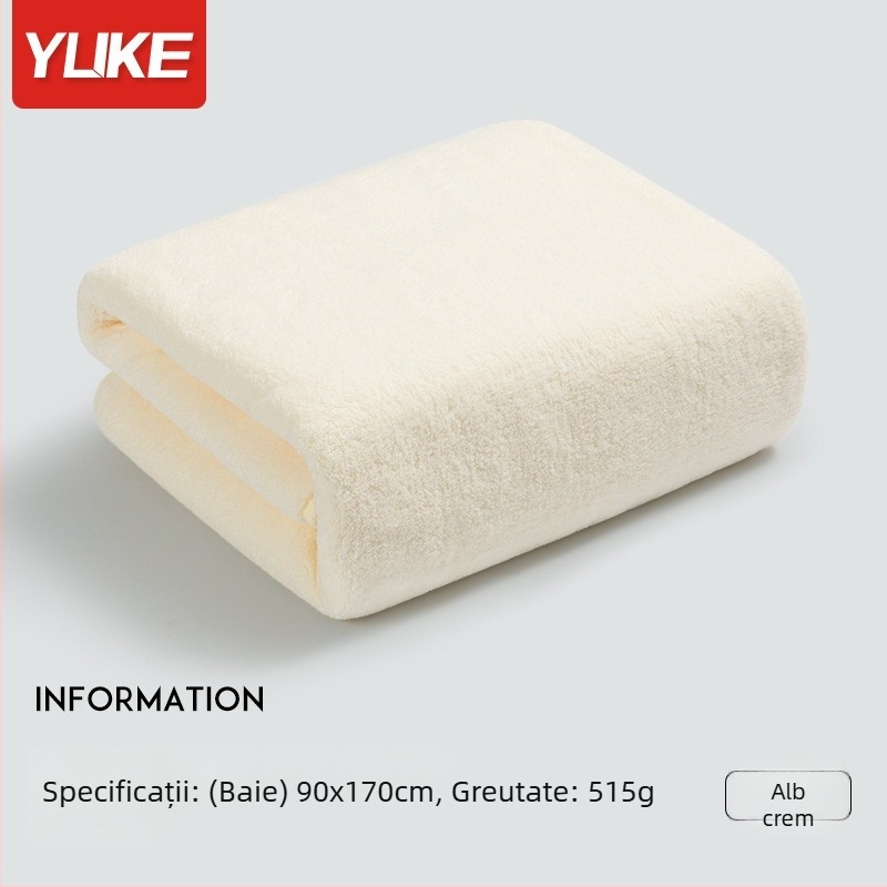 Prosop de baie pentru bebeluși Yuke, 80% fibre de poliester + 20% nailon, 400–500 g, țesătură simplă