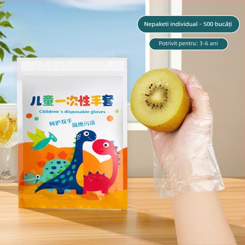 Mănuși de unică folosință pentru copii, siguranță alimentară, material PE, ambalate individual, brand Anyou Shield, tip: de unică folosință, pentru prelucrarea alimentelor