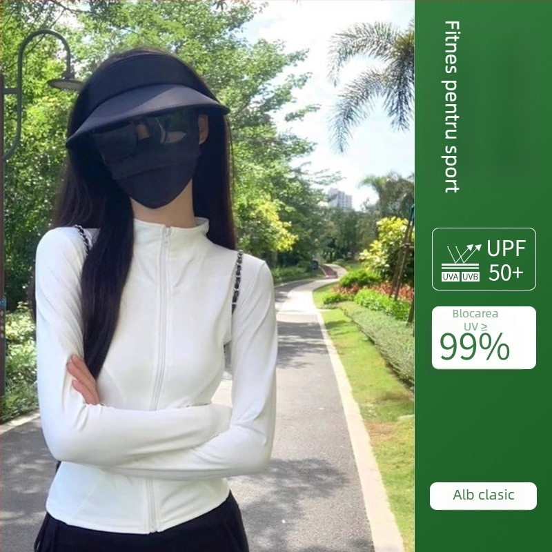 Geacă de protecție UV50+ pentru femei - Croială slim, lungime lungă, uscare rapidă, respirabilă