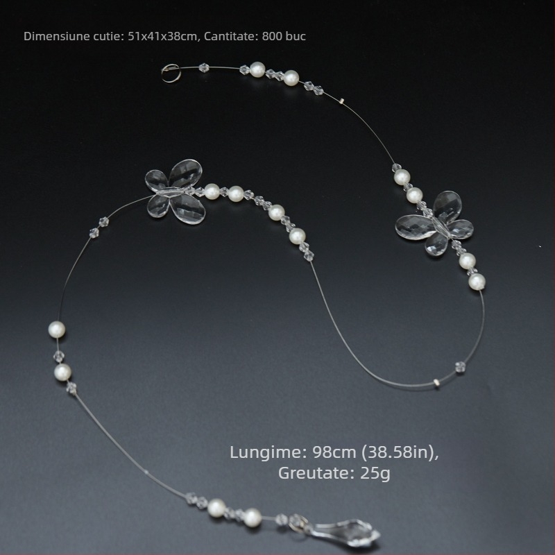 25 bucăți fulgi de zăpadă acrilic transparenți, pandantive pentru decorațiuni de Crăciun și nuntă, accesorii de agățat pentru aranjamente florale