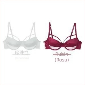 Sutien din nylon, cupă 3/4, cupă turnată subțire, bretele fixe, funcție de strângere