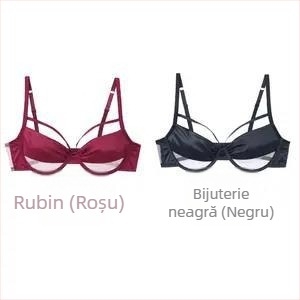 Sutien din nylon, cupă 3/4, cupă turnată subțire, bretele fixe, funcție de strângere