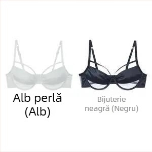 Sutien din nylon, cupă 3/4, cupă turnată subțire, bretele fixe, funcție de strângere