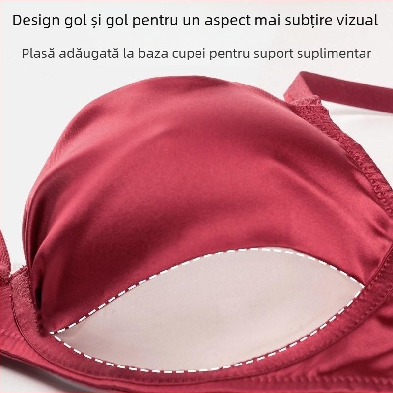 Sutien din nylon, cupă 3/4, cupă turnată subțire, bretele fixe, funcție de strângere
