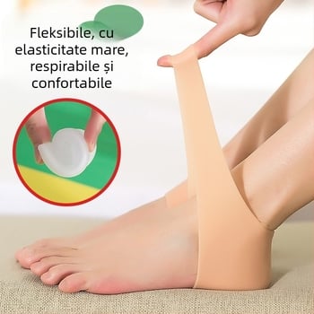 Protector pentru călcâie din silicon cu cremă pentru picioare | Material SBES | Potrivit pentru toate sezoanele