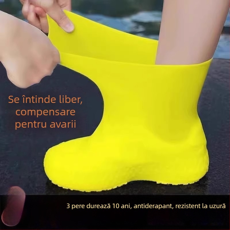 Acoperitoare pentru încălțăminte, reutilizabile, impermeabile, antiderapante, din silicon, universal
